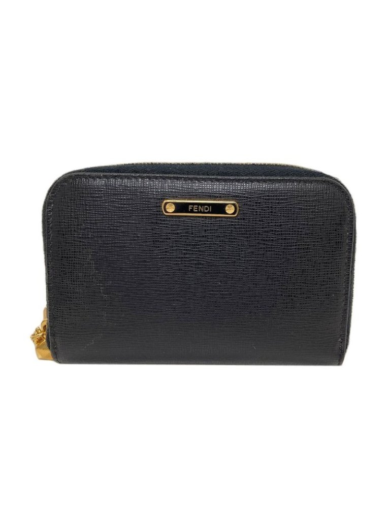 Fendi Logo Card Case Leather
